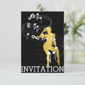 Classy Musical Dance Cabaret Vip Einladung (Stehend Vorderseite)