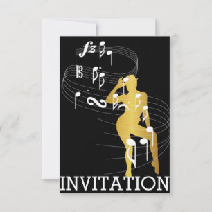Classy Musical Dance Cabaret Vip Einladung