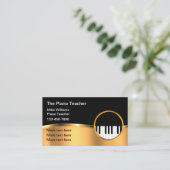Classy Musical Piano Theme Business Cards Visitenkarte (Stehend Vorderseite)