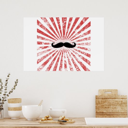 Classy Mustache Poster (Küche)