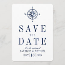 Classy Nautical Compass Save the Date