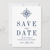 Classy Nautical Compass Save the Date (Vorderseite)