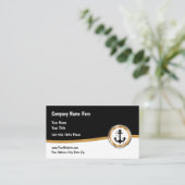 Classy Nautical Marine Theme Visitenkarte (Stehend Vorderseite)