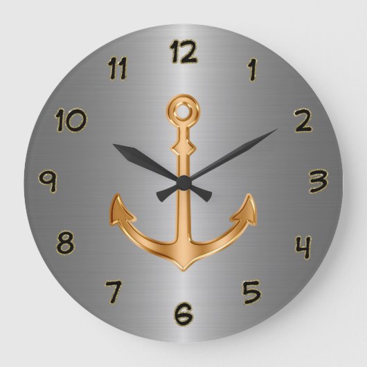Classy Nautical Wall Decor Clocks Große Wanduhr (Vorderseite)