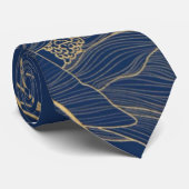 Classy Navy Blue Botanals Groomesmen Krawatte (Gerollt)