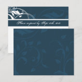 Classy Navy Blue - CUSTOM RSVP CARDS Karte (Vorne/Hinten)