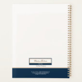 Classy Navy Blue Ivory Business Planer (Rückseite)