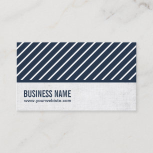 Classy Navy Blue Striping Podiatrist Business Card Visitenkarte