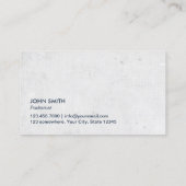 Classy Navy Blue Striping Podiatrist Business Card Visitenkarte (Rückseite)