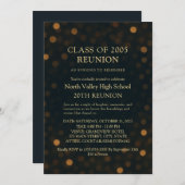 Classy Navy Gold 20th Class Reunion Invitation Einladung (Vorne/Hinten)