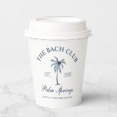 Classy Navy Junggeselinnen-Abschied Pappbecher (Vorderseite)