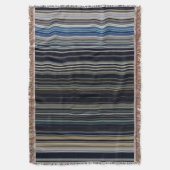 Classy Navy und Gold Multicolor Stripes Decke (Vorderseite Vertikal)