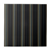 Classy Navy und Gold Multicolor Stripes Fliese (Vorderseite)