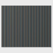 Classy Navy und Gold Multicolor Stripes Geschenkpapier (Flach)