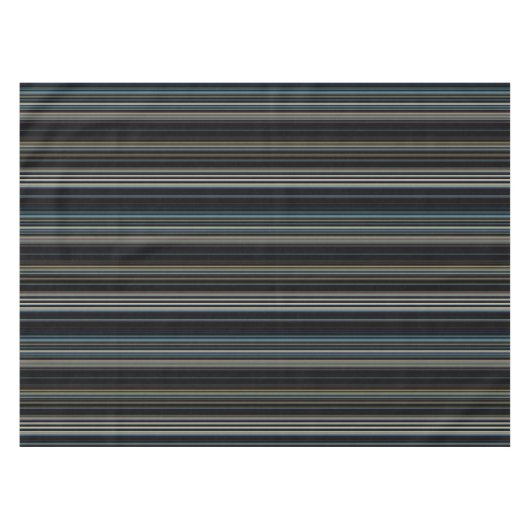 Classy Navy und Gold Multicolor Stripes Tischdecke (Vorderseite (Horizontal))