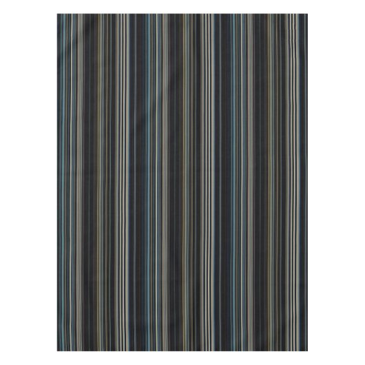Classy Navy und Gold Multicolor Stripes Tischdecke (Vorderseite)