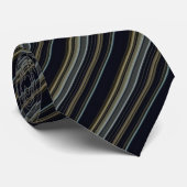 Classy Navy und Gold Stripes Krawatte (Gerollt)