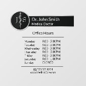 Classy Noble Medical Asclepius Rod Openings Stunde Fensteraufkleber (Blatt)