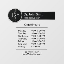 Classy Noble Medical Asclepius Rod Openings Stunde Fensteraufkleber