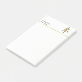 Classy Noble Medical Elegante Gold Silver Asclepiu Post-it Klebezettel (angewinkelt)