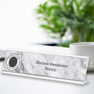 Classy Notary Public Emblem Officec Schreibtischnamensplakette