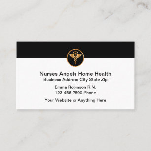 Classy Nursing Zuhause Health Business Cards Visitenkarte