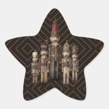 Classy Nutcracker Soldiers Brown Gold Traditional