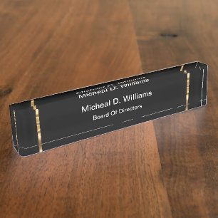 Classy Office Führungskraft Board of Directors De Namensplakette