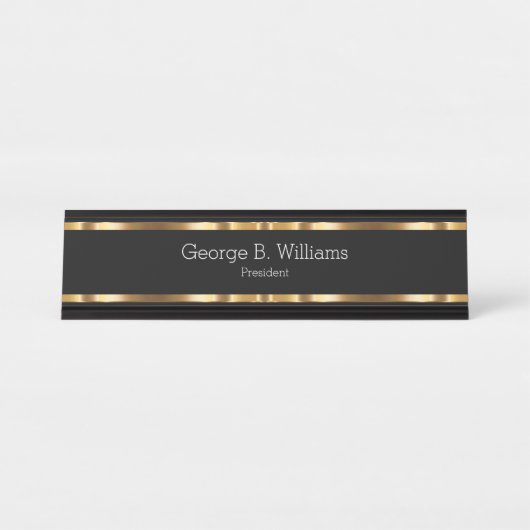 Classy Office-Führungskraft Schreibtischnamensplakette (Vorderseite )