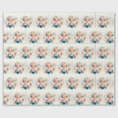 Classy Old Lady mit Cocktail Geschenkpapier (Flach)