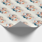 Classy Old Lady mit Cocktail Geschenkpapier (Ecke)