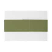 Classy Olive Green Ivory Old Money Fancy Wedding Einladungsbanderole (Rückseitenbeispiel)