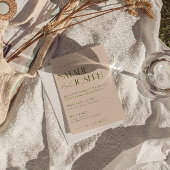 Classy Olive Green Old Money Photo QR Code Wedding Einladung