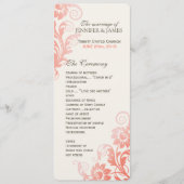 Classy Ombre Coral Wedding Program Programm (Vorderseite)