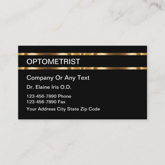 Classy Optometrist für Unternehmenskarten Terminkarte (Vorderseite)