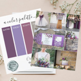 Classy Orchid Plum Wedding Farben Palette Karte 20