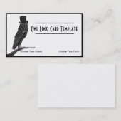 Classy Owl Wear Top Hat Logo Business Card Visitenkarte (Vorne/Hinten)
