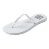 Classy Paares Initails| Weiß und Grau Badesandalen (Schrägansicht)