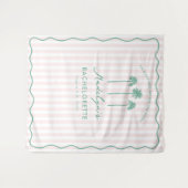 Classy Palm Springs Bachelorette Photo Backdrop Wandteppich (Vorderseite (Horizontal))