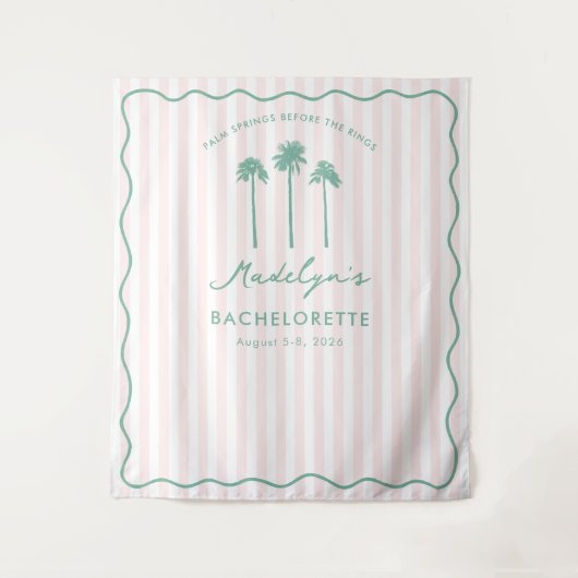 Classy Palm Springs Bachelorette Photo Backdrop Wandteppich (Vorderseite)