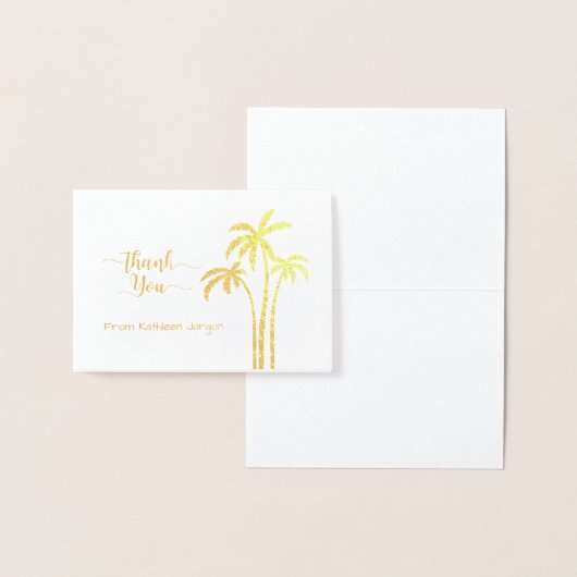 Classy Palm Tree Vielen Dank Folienkarte (Anzeige)