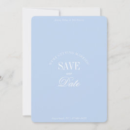 Classy Pastel Blue Elegant Save the Date Card