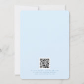 Classy Pastel Blue Elegantes Skript Save the Date (Rückseite)
