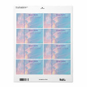Classy Pastel Marble Monogram-Adresse (Vorne)