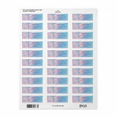 Classy Pastel Marble Monogram-Adresse (Vorne)