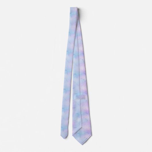 Classy Pastel Marble Muster Pink Blue Lavendel Krawatte (Rückseite)