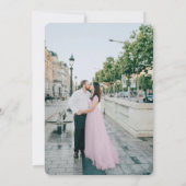 Classy Pastel Pink Elegant Save the Date Card (Rückseite)