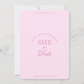 Classy Pastel Pink Elegant Save the Date Card (Vorderseite)