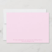 Classy Pastel Pink Elegant Save the Date Card (Rückseite)
