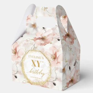 Classy Pastel Pink Rustic Gold Geburtstags Gefälli Geschenkschachtel